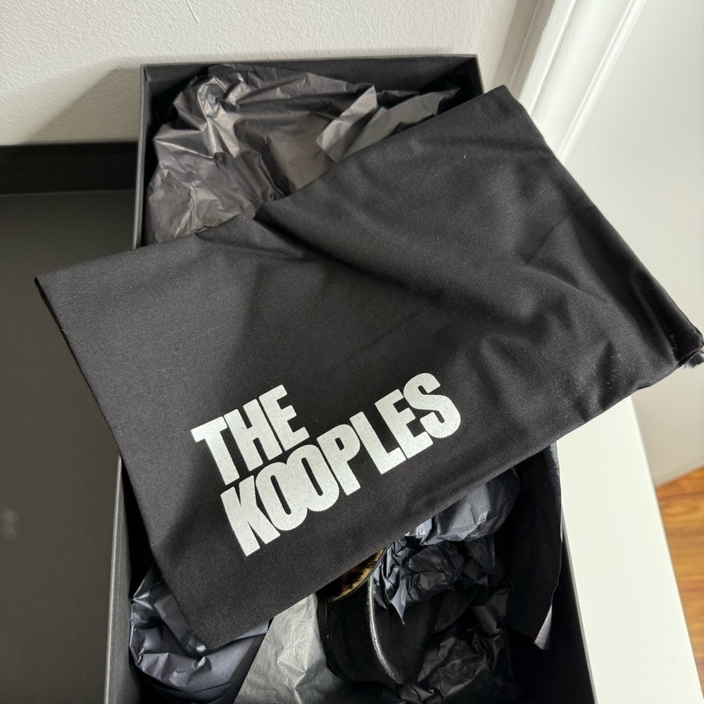 The Kooples - Leopard Print Women's Buckle Slide Sandals - NWB sz 38 - Picture 6 of 14